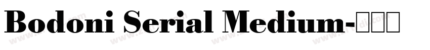 Bodoni Serial Medium字体转换